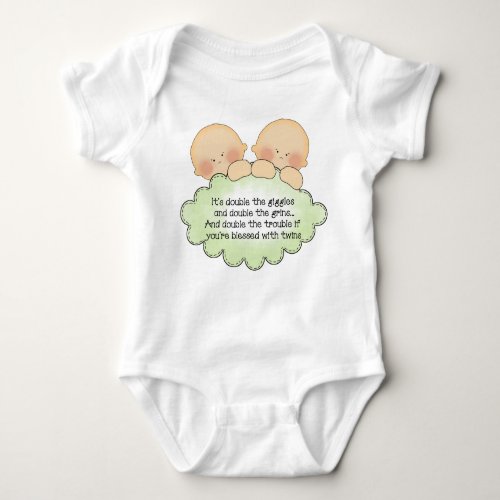 Twin Baby poen unisex bodysuit