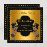 Twin Baby Shower Boys Little Gentleman Ethnic Invitation at Zazzle