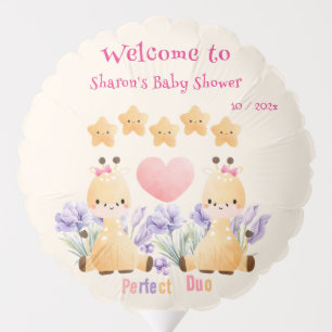 Twin Baby Shower Cute Giraffe Baby Shower Balloon