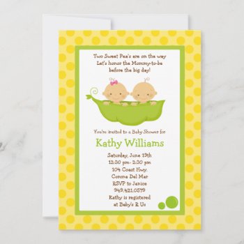 Twin Baby Shower Invitation by eventfulcards at Zazzle