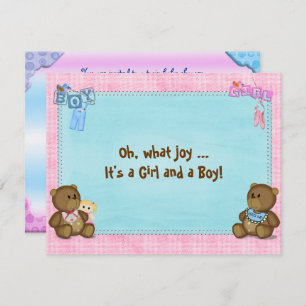Twin Baby Shower Invitation