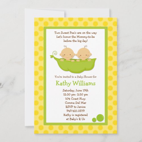 Twin Baby Shower Invitation
