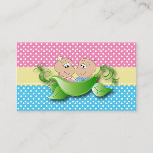 Twin Baby Shower _ Two Peas In A Pod Book Request Enclosure Card
