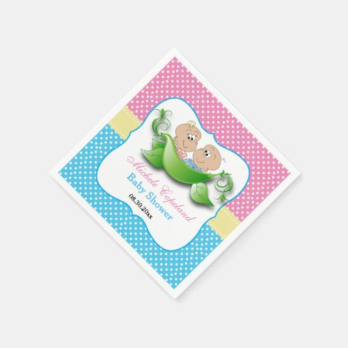 Twin Baby Shower _ Two Peas In A Pod Paper Napkins