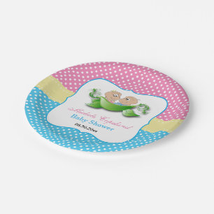 Twin Baby Shower -Two Peas in a Pod Paper Plates