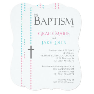 twin baptism invitations