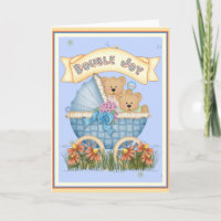 Twin Bears Baby Carriage