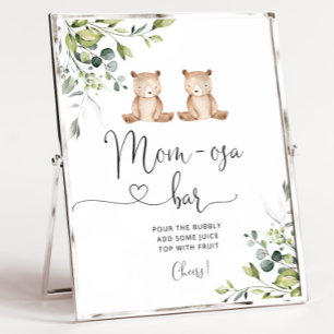 Twin bears eucalyptus Mom-osa bar Poster