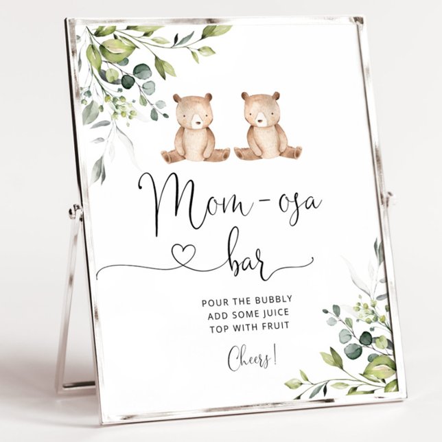 Twin bears eucalyptus Mom-osa bar Poster (Creator Uploaded)