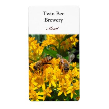 Twin Bees ~ Beer Mead Label by Andy2302 at Zazzle