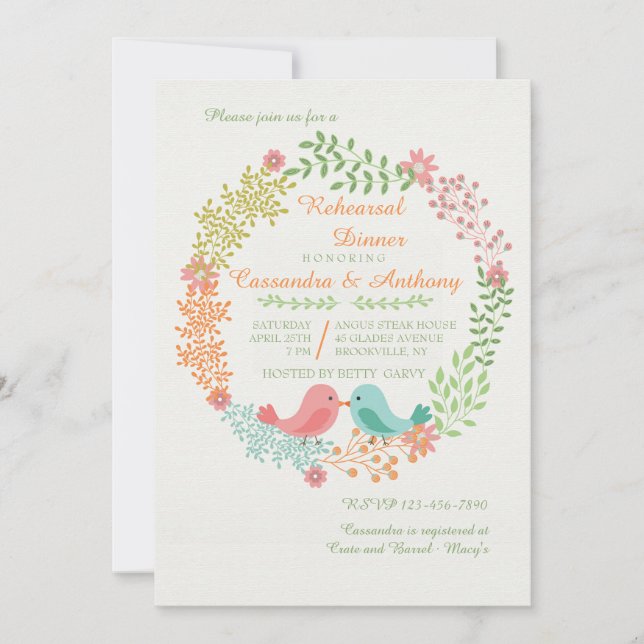 Twin Birdies Invitation (Front)