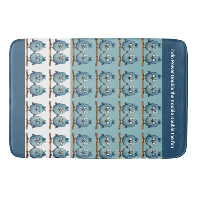 Twin Birds Bath Mat (Front)