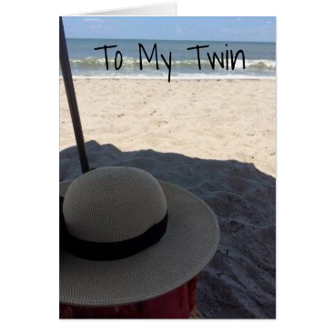 **TWIN** BIRTHDAY WITH **BEACH WISHES*** and BEST Card **TWIN** BIRTHDAY WITH **BEACH WISHES*** and BEST Card