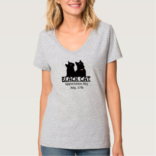 Twin Black Cats Appreciation Day Shirt