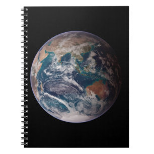 Twin Blue Marbles - East - Planet Earth Image Notebook