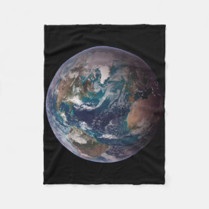 Twin Blue Marbles - West - Planet Earth Fleece Blanket