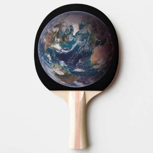 Twin Blue Marbles _ West _ Planet Earth NASA Image Ping Pong Paddle