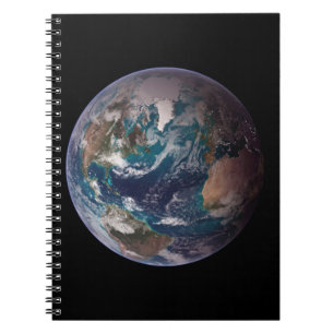 Twin Blue Marbles - West - Planet Earth Notebook