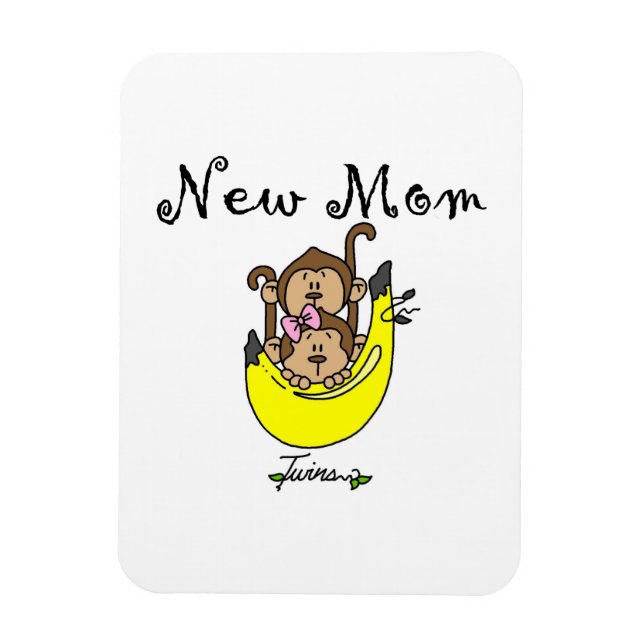 Twin Boy and GIrl New Mom Gifts Magnet (Vertical)