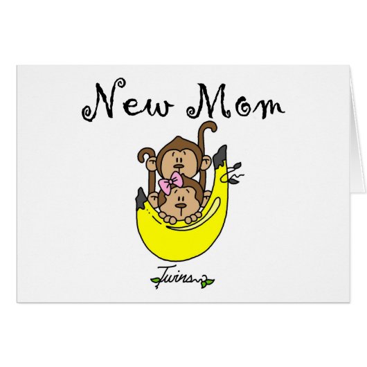 Twin Boy and Girl New Mom Tshirts (Front Horizontal)