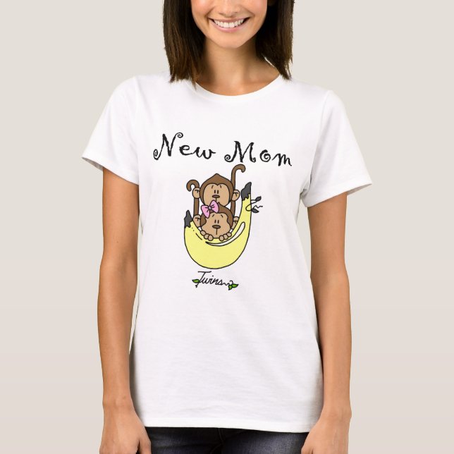 Twin Boy and Girl New Mom Tshirts (Front)