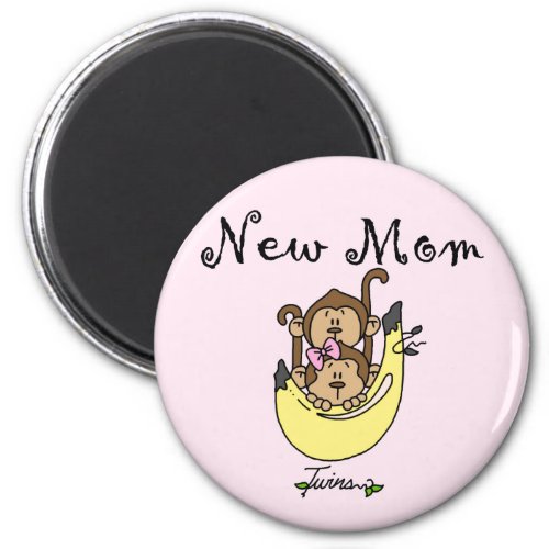 Twin Boy and Girl New Mom Tshirts Magnet