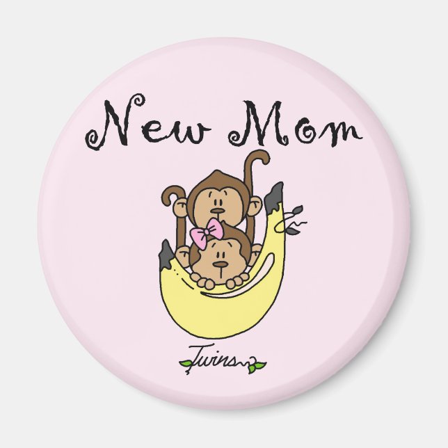 Twin Boy and Girl New Mom Tshirts Magnet (Front)