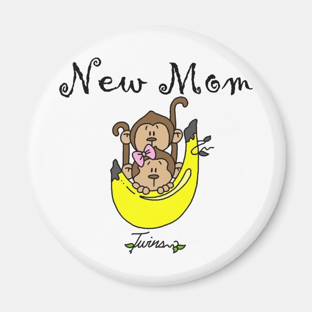 Twin Boy and Girl New Mom Tshirts Magnet (Front)