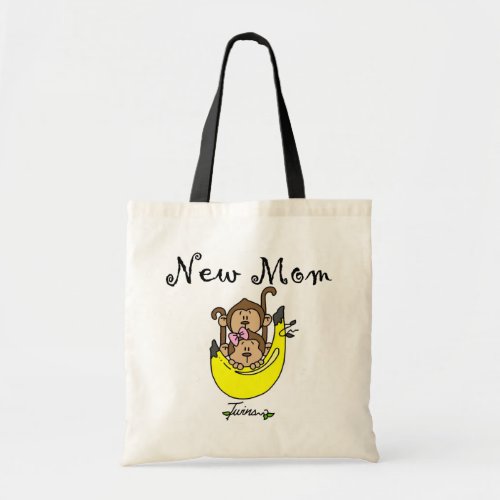 Twin Boy and Girl New Mom Tshirts Tote Bag