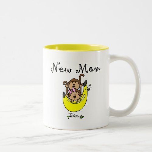 Twin Boy and Girl New Mom Tshirts Two_Tone Coffee Mug