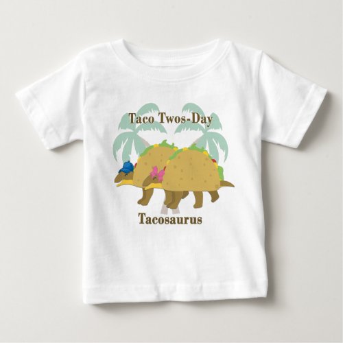 Twin boygirl Taco Twos_day Birthday Baby T_Shirt