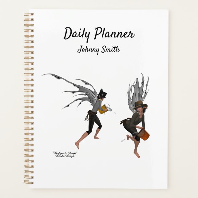 Twin Boy Rain Faeries Daily Planner (Front)