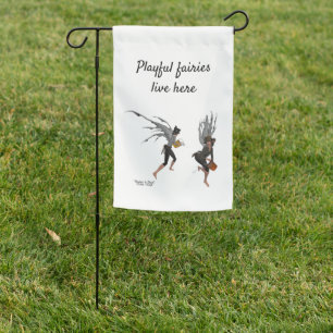 Twin Boy Rain Faeries Garden Flag