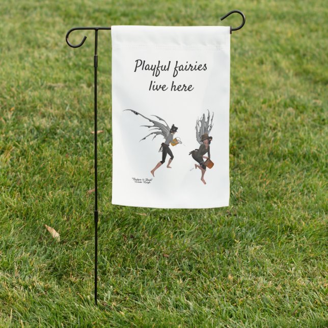 Twin Boy Rain Faeries Garden Flag (In SItu)