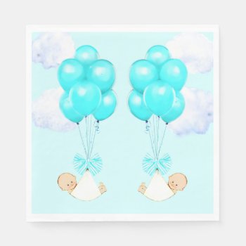 Twin Boys Baby Shower Napkins by partygames at Zazzle