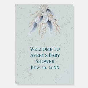 Twin Boys Baby Shower Welcome Sign
