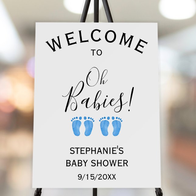 Twin Boys' Baby Shower Welcome Sign (Creator Uploaded)