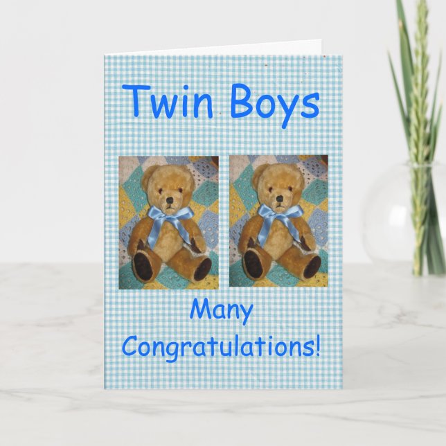 Twin Boys Card (Front)