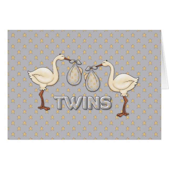 Twin Boys Cards (Front Horizontal)