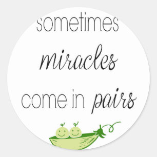 Twin Boys Classic Round Sticker