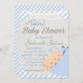 Twin Boys Country Charm Baby Shower Invitation (Front/Back)
