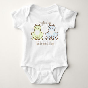 Twin Boys Frog Baby Bodysuit