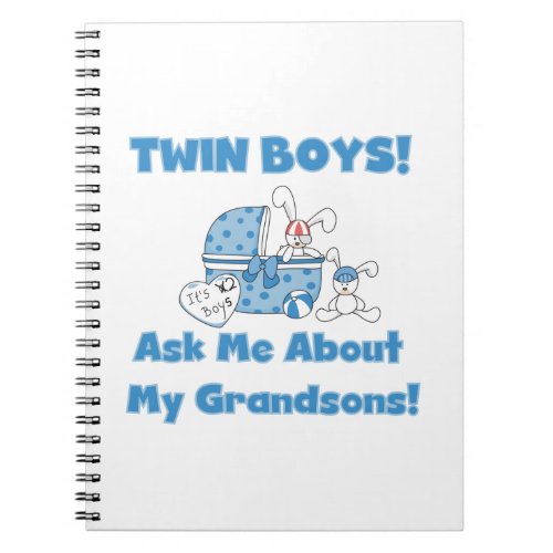 Twin Boys Grandsons Gifts Notebook