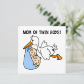 Twin Boys Mom Stork Gifts (Standing Front)