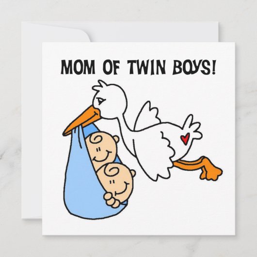 Twin Boys Mom Stork Gifts (Front)