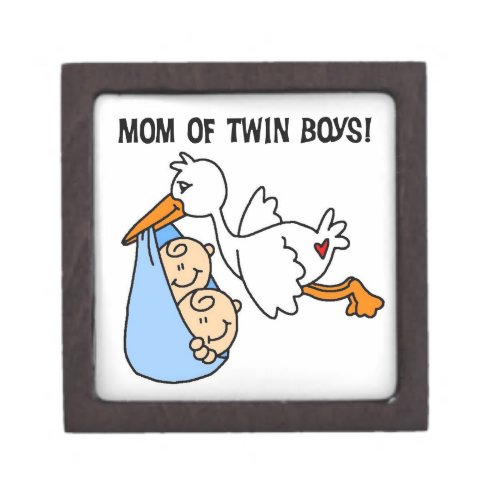 Twin Boys Mom Stork Gifts Gift Box