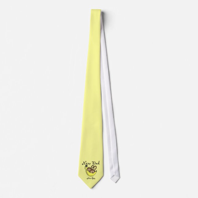 Twin Boys Monkeys New Dad Gifts Tie (Front)