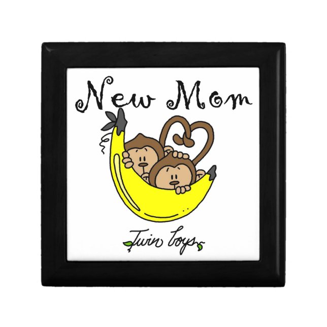 Twin Boys New Mom Gifts Jewelry Box (Front)