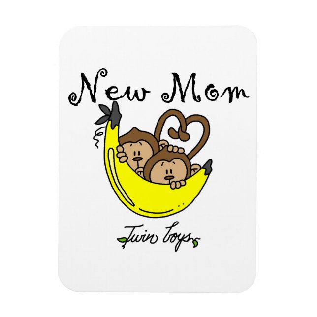 Twin Boys New Mom Gifts Magnet (Vertical)