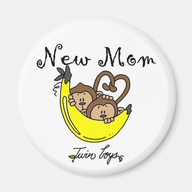 Twin Boys New Mom Tshirts and Gifts Magnet (Front)